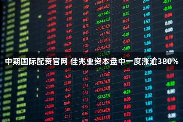 中期国际配资官网 佳兆业资本盘中一度涨逾380%